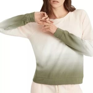 Sanctuary Pink Green Ombré Crewneck Sweatshirt Sz M